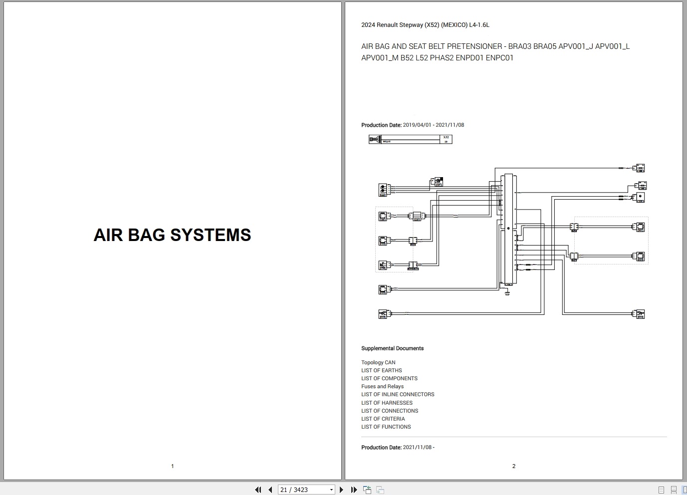 Renault Stepway X52 MEXICO 2024 Engine L4 1.6L Wiring Diagram (2)