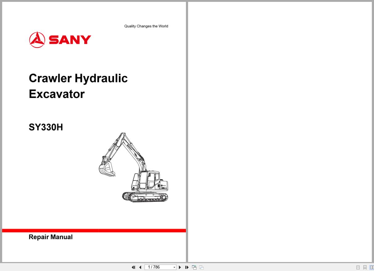 Sany Excavator SY330H Repair Manual 1