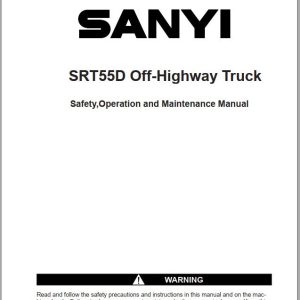Sanyi Off Highway Truck SRT55D Operation and Maintenance Manual 1