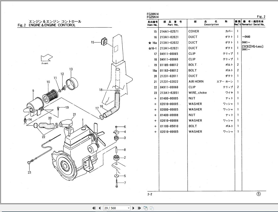 TCM Forklift FG20N3 to FD25Z14 Parts Manual EN JP 2 Copy