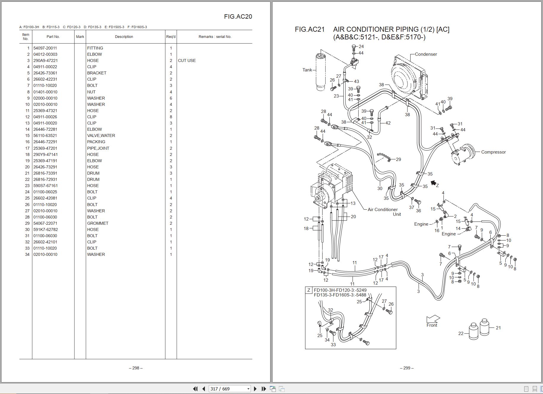 TCM Logisnext Forklift Truck FD100 3H to FD160S 3 Parts Catalog PCFJE 8A0180 2