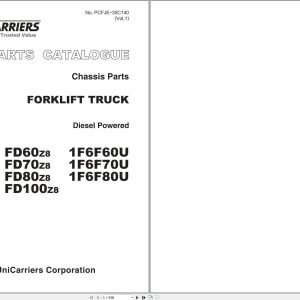 TCM UniCarriers Forklift Truck FD60Z8 to Parts Catalog PCFJE 30C140 2014 1