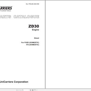 TCM Unicarriers Diesel Engine ZD30 1F4 to ZD30 FOZE ATD Parts Catalog PCEJE 2SA160 2016 1 Copy