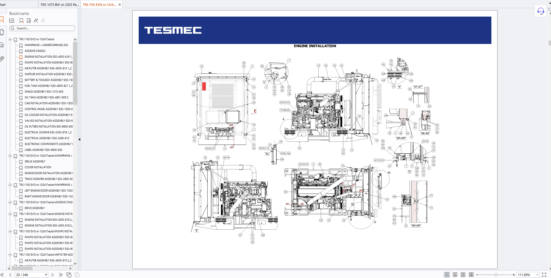 TESMEC Trenchers Construction Equipment Parts Diagrams Tecnical Documentation (1)