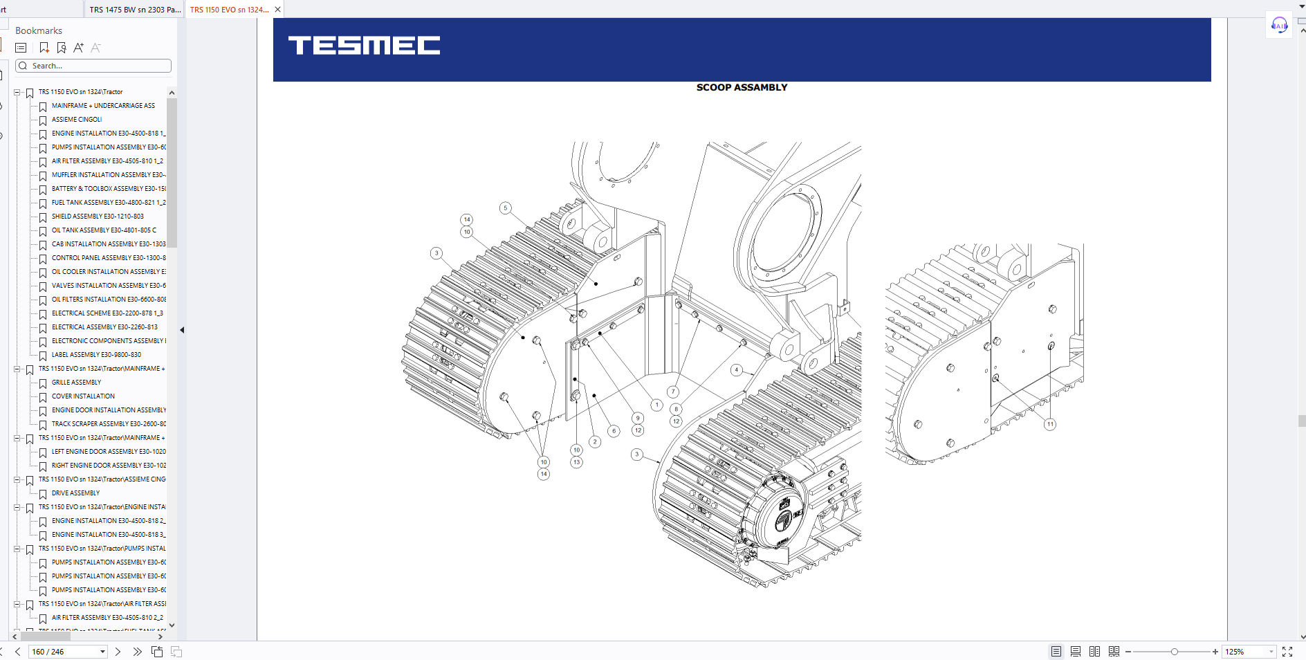 TESMEC Trenchers Construction Equipment Parts Diagrams Tecnical Documentation (2)