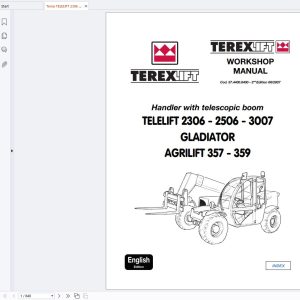 Terex TELELIFT 2306 2506 3007 GLADIATOR AGRILIFT 357 359 Workshop Manual 57.4400 (1)