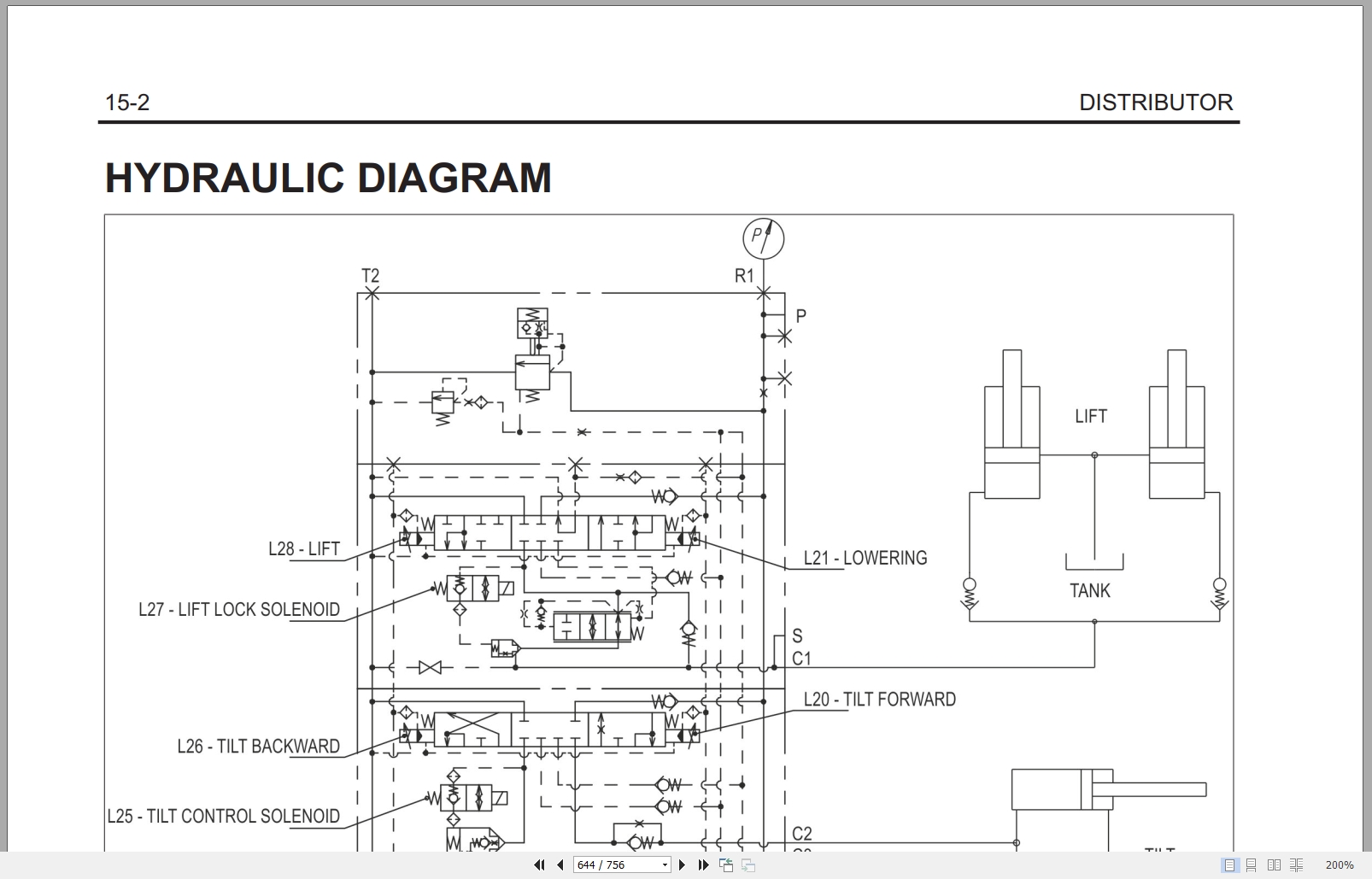 Toyota Forklift 8FBE15T to 8FBMK20T Repair Manual Wiring Diagram CE375 2 2018 5