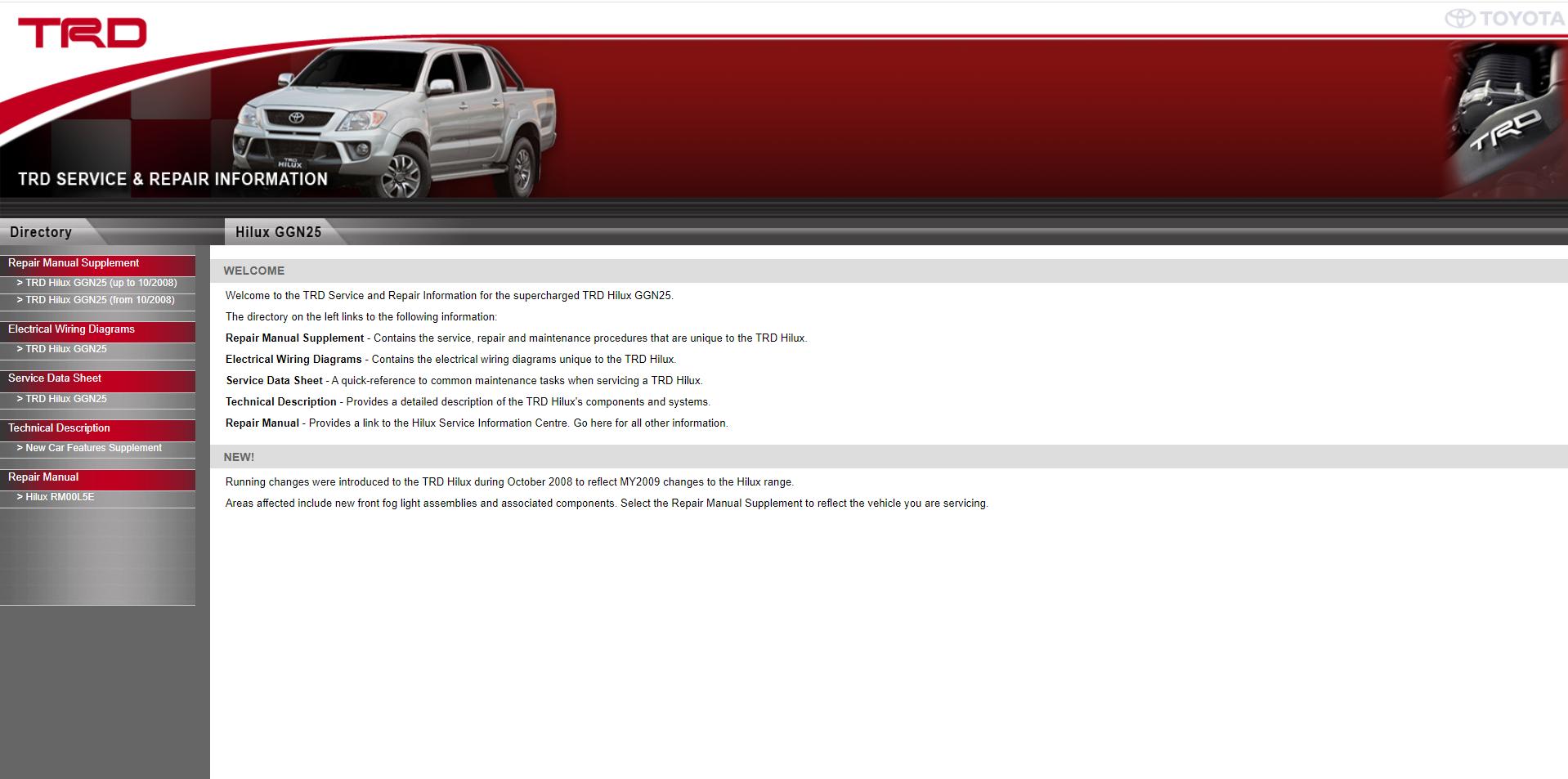 Toyota Hilux 2008 Service and Repair Manual