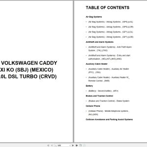 Volkswagen Caddy Maxi KO SBJ MEXICO 2024 Engine L4 2.0L DSL Turbo CRVD Wiring Diagram (1)