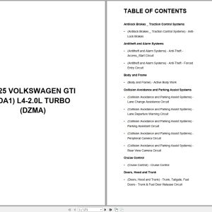 Volkswagen GTI DA1 2025 Engine L4 2.0L Turbo DZMA Wiring Diagram (1)