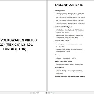 Volkswagen Virtus D22 MEXICO 2024 Engine L3 1.0L Turbo (DTBA) Wiring Diagram (1)
