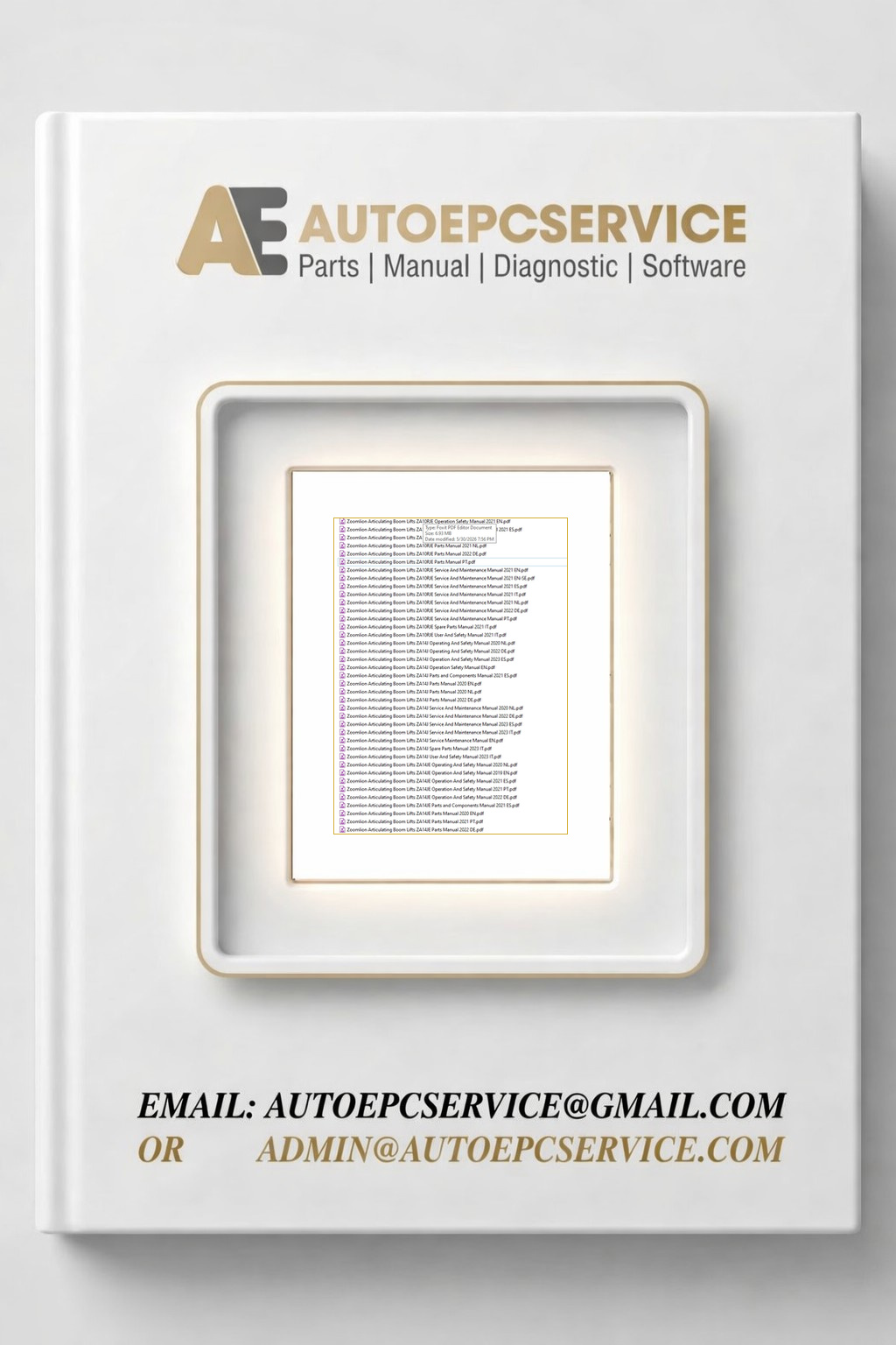 Zoomlion Boom Lifts 2.24 GB PDF Operating Parts Service Manual 2025 (1)
