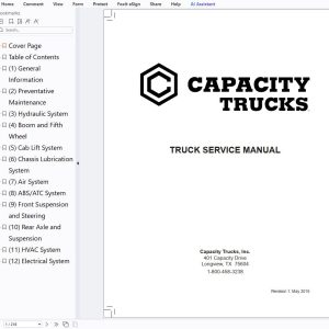 Capacity Trucks TJ Sabre Series Service Manual 2015 1