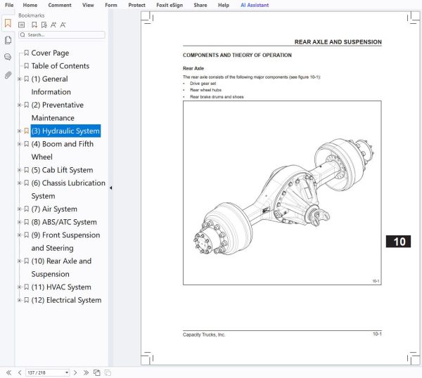 Capacity Trucks TJ Sabre Series Service Manual 2015 3