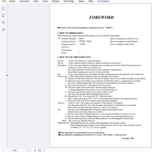 Develon Wheel Loader DL867 Parts Catalog 2025 EN ZH 1