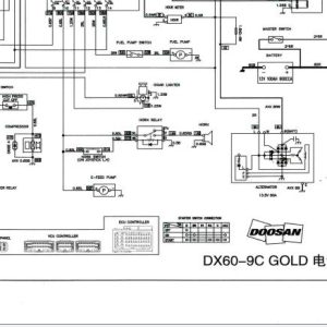 Doosan Crawler Excavtor DX60 9C GOLD Electrical Schematics 1