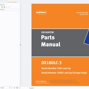 Doosan Excavator DX180LC 3 Parts Manual 950106 00416AEF (1)