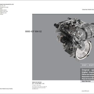 Hatz Engine 3H50T 3H50TI 3H50TIC 3H50TICD Spare Parts Catalog 000043700402 1