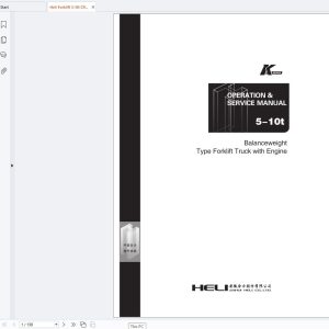 Heli Forklift 5 10t CPCD50 CPCD100 Operation Service Manual 1