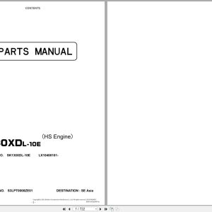 Kobelco Excavator SK130XDL 10E Parts Manual S3LPT0008ZE01 EN JP 1