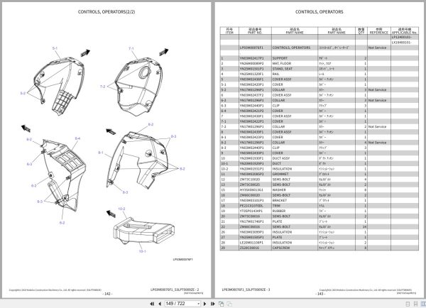Kobelco Excavator SK130XDL 10E Parts Manual S3LPT0008ZE01 EN JP 3