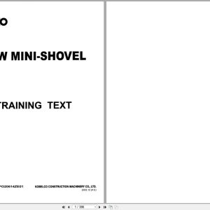 Kobelco Excavator SK25SR 2 SK30SR 2 SK35SR 2 SK45SR 2 Training Text S6PO20614ZE01 1
