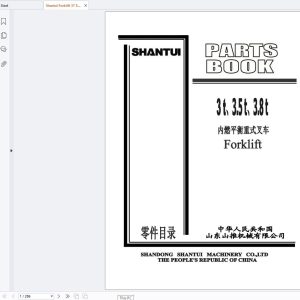 Shantui Forklift 3T SF30 3.5T SF35 3.8T SF38 Parts Book 2013 1