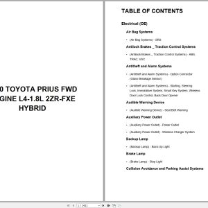 Toyota Prius FWD 2020 Engine L4 1.8L 2ZR FXE Hybrid Wiring Diagram 12e63fd4f07ae0dcc