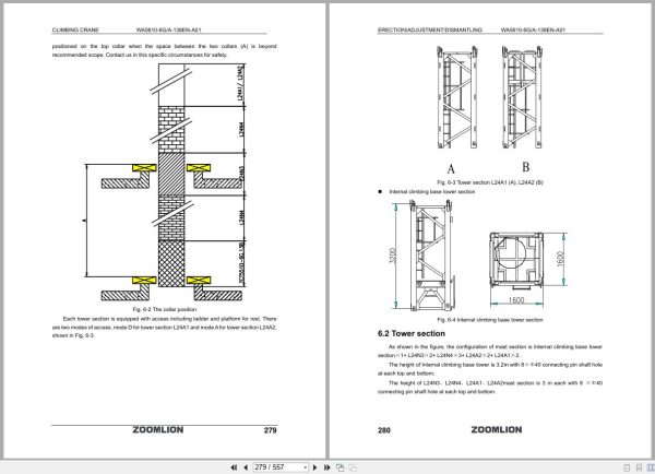Zoomlion Tower Crane WA5610-6G WA5610-6A Instruction Manual Zoomlion Tower Crane Wa5610 6G Wa5610 6A Instruction Manual 3