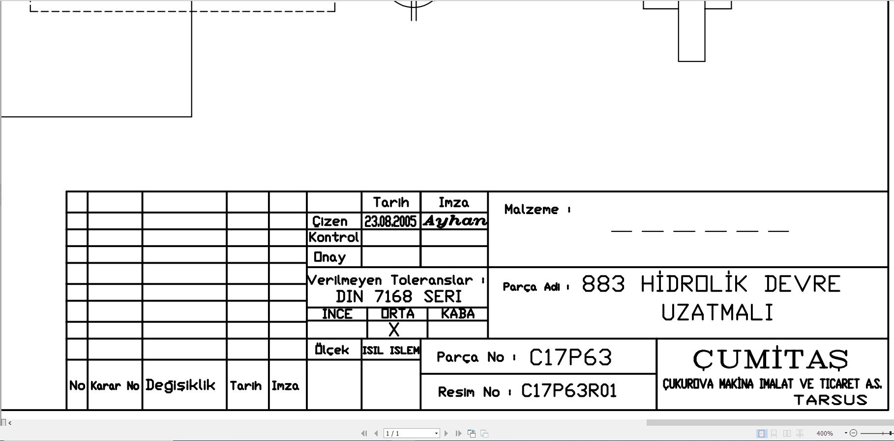 Cukurova Backhoe Loader 883 Hydraulic Diagram TR