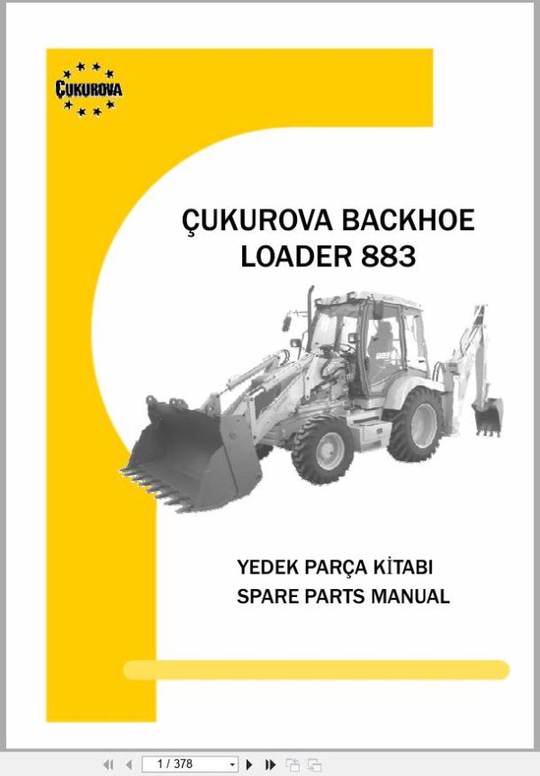 Cukurova Backhoe Loader 883 Parts Catalog C60A07R03 EN TR (1) Cukurova Backhoe Loader 883 Parts Catalog C60A07R03 En Tr