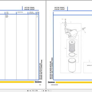 Cukurova Backhoe Loader 883 Parts Catalog C60A07R03 EN TR Cukurova Backhoe Loader 883 Parts Catalog C60A07R03 En Tr - Image 2