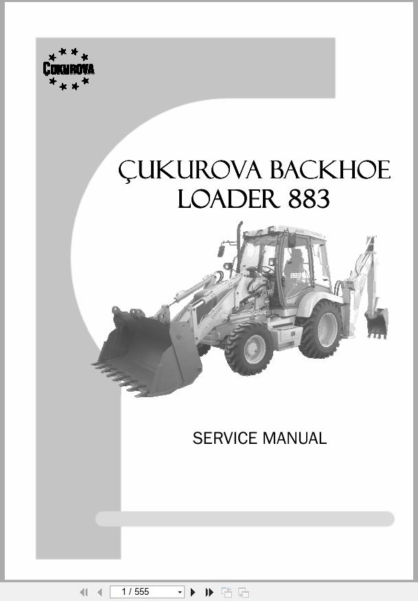 Cukurova Backhoe Loader 883 Service Manual TR