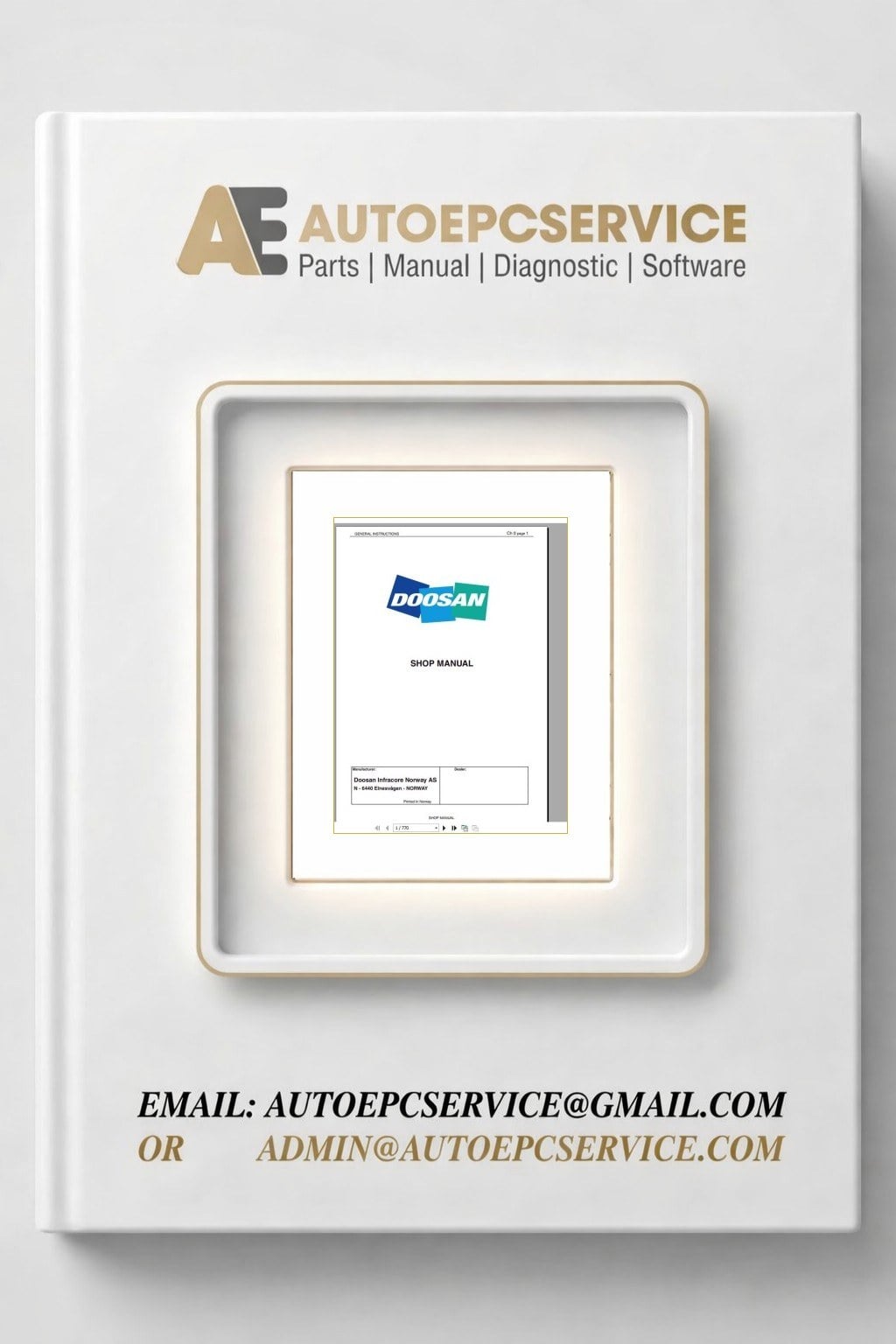 Doosan All Model Full Service Manual DVD1 Download