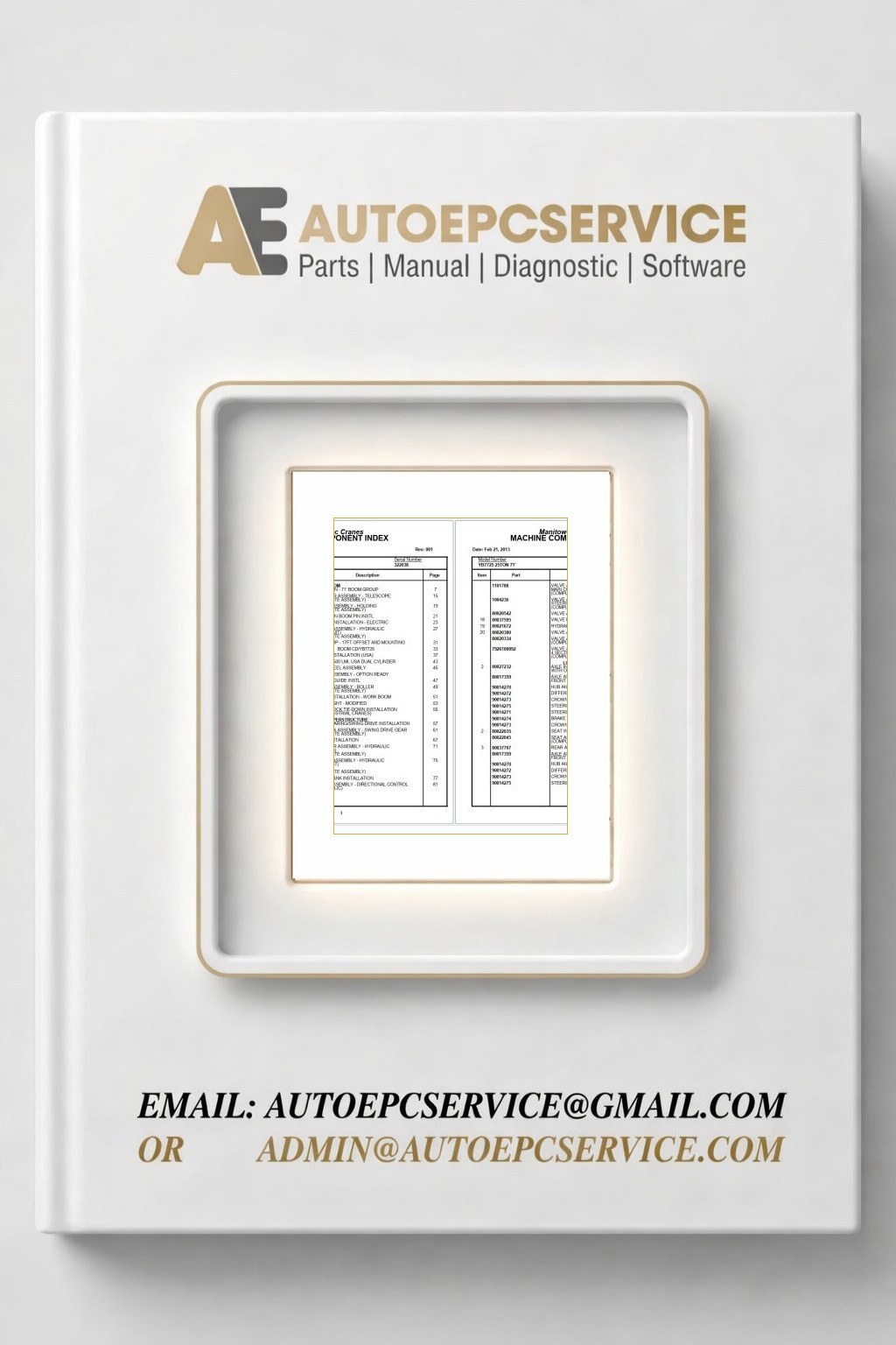 Grove Crane 1.8 Gb YB Series Collection Parts Document PDF 1 Download