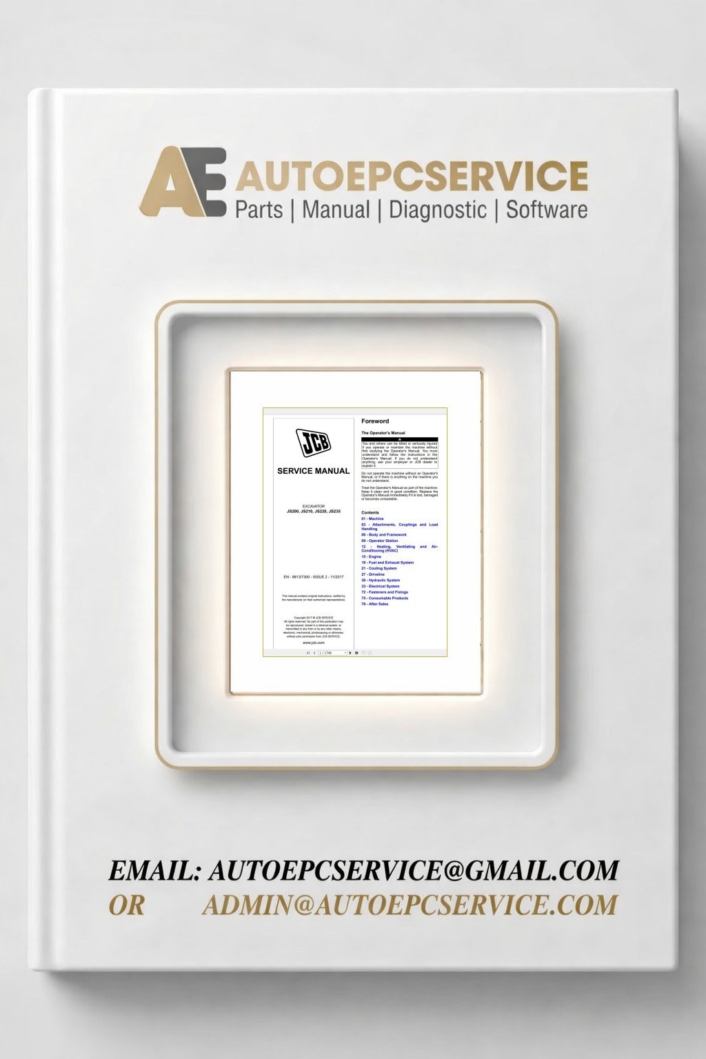 JCB Excvator JS200JS210JS220JS235 T4i Service Manual1 Download