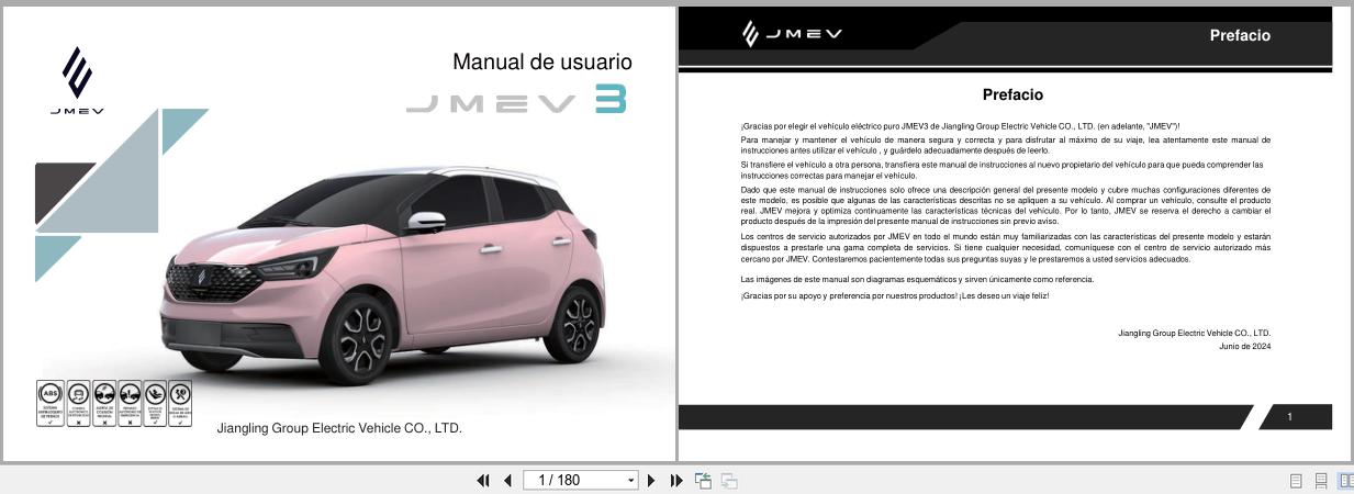 JMEV Automotive JMEV3 User Manual ES