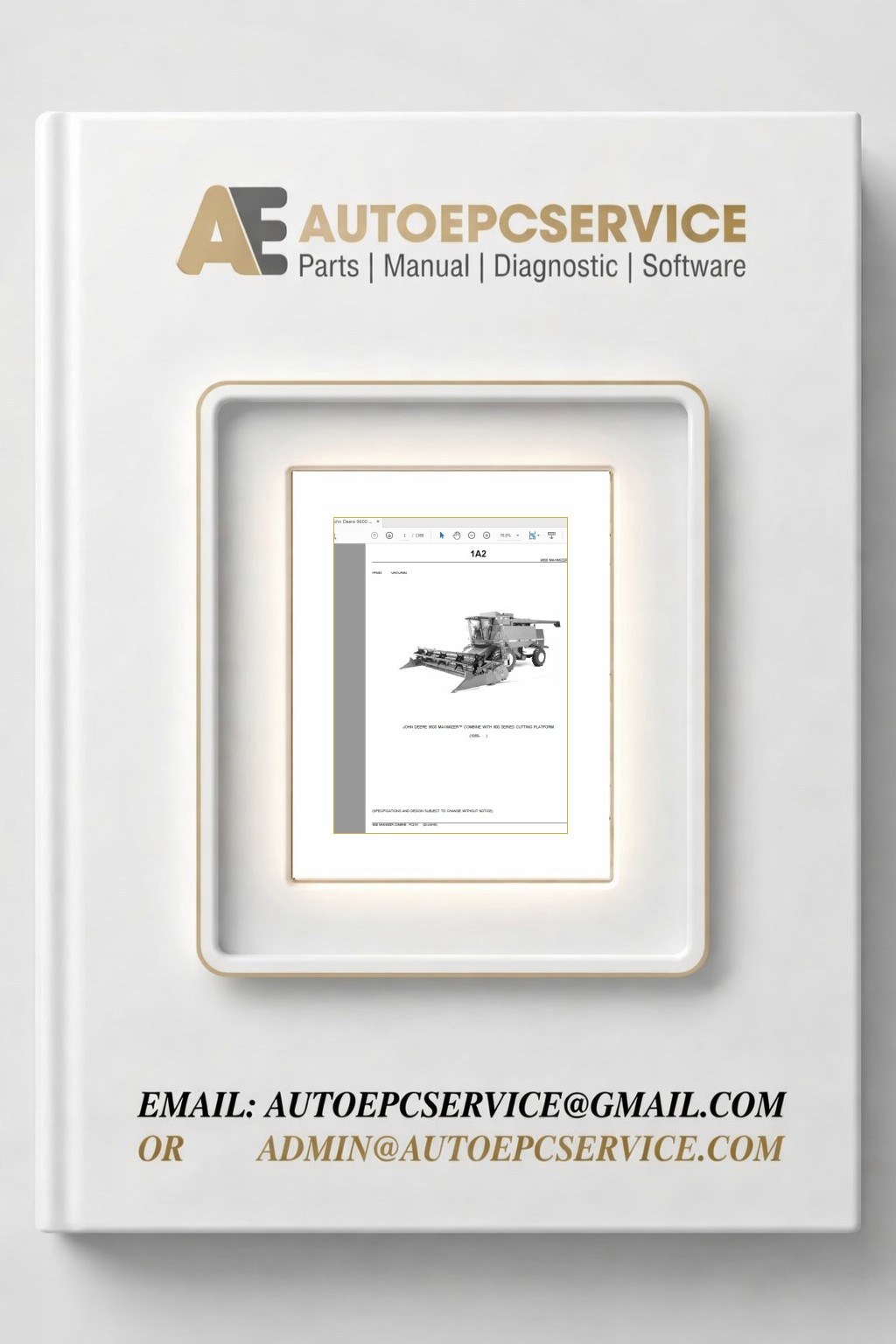 John Deere 9600 MAXIMIZER COMBINE WITH 900 SERIES CUTTING PLATFORM Parts Catalog 1 Download