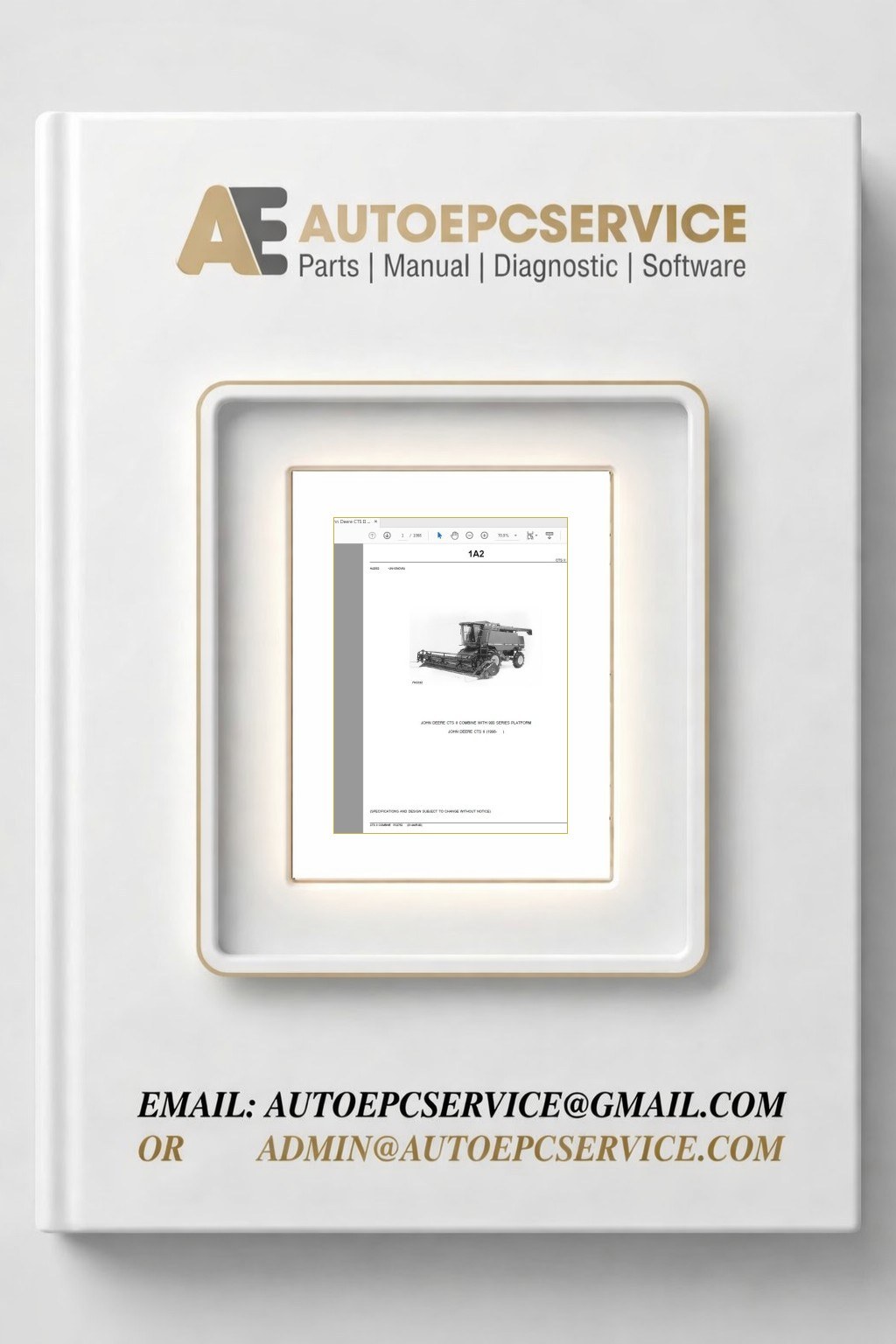 John Deere CTS II COMBINE WITH 900 SERIES PLATFORM Parts Catalog 1 Download