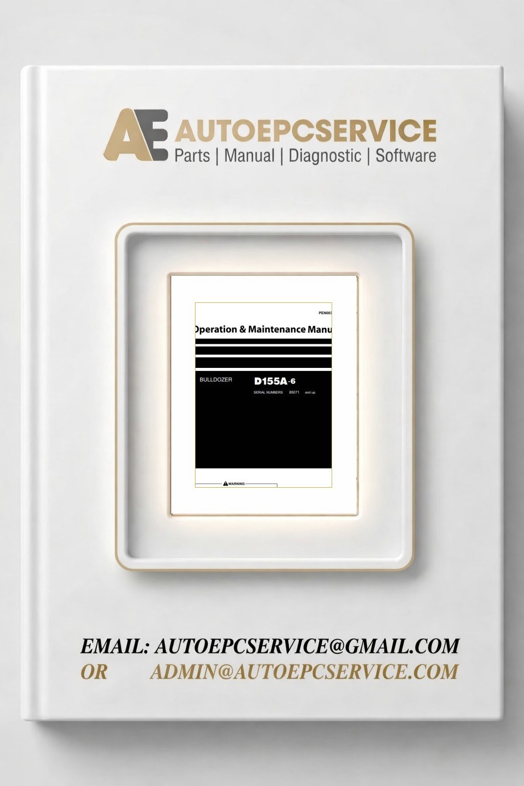 Komatsu Bulldozer D155A 6 85071 and up Operation Maintenance Manual EN PEN00385 01 1 Download