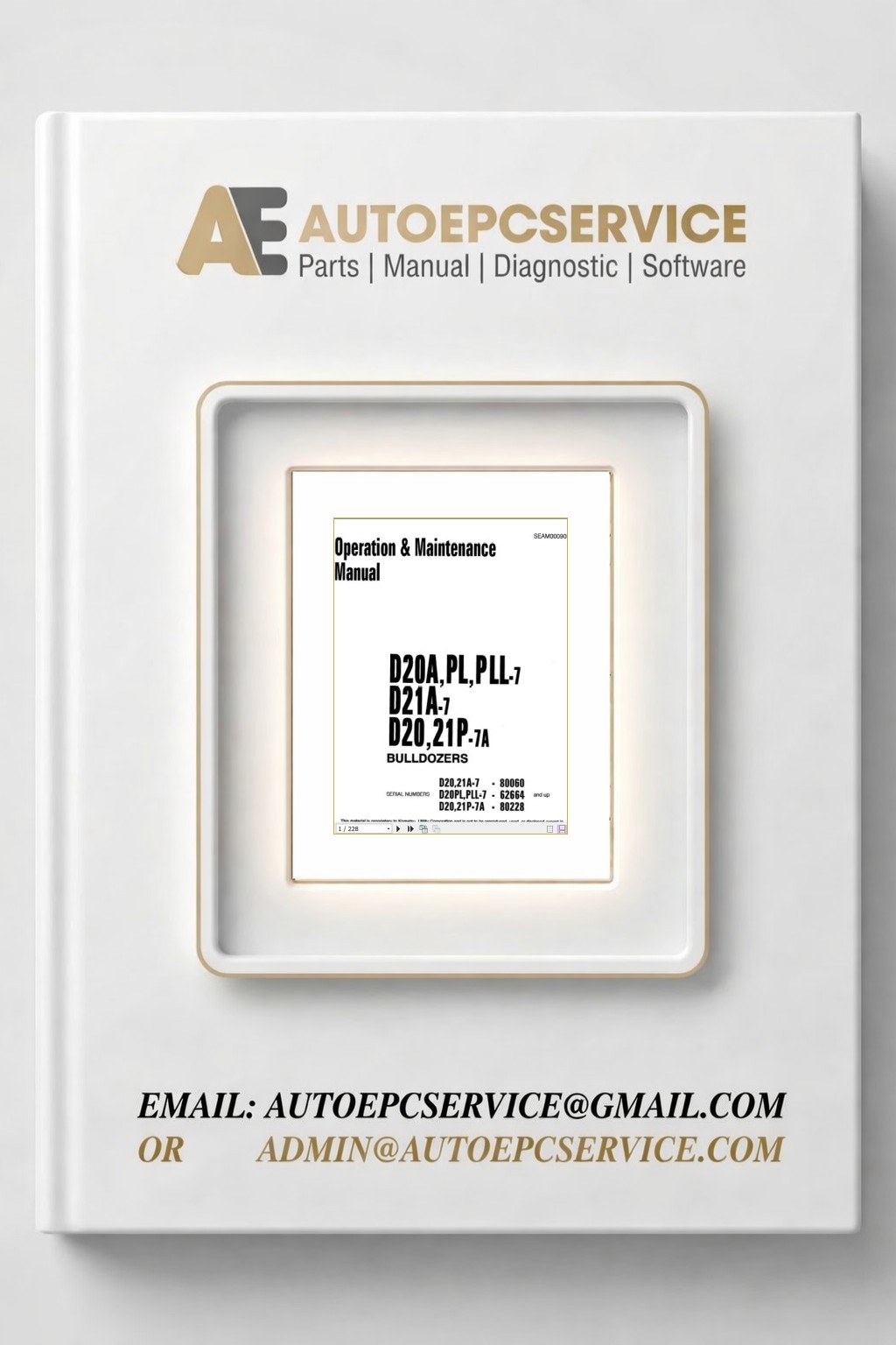 Komatsu Bulldozer D20A21P PL PLL Operator Maintenance Manual EN SEAM01142001 1 Download