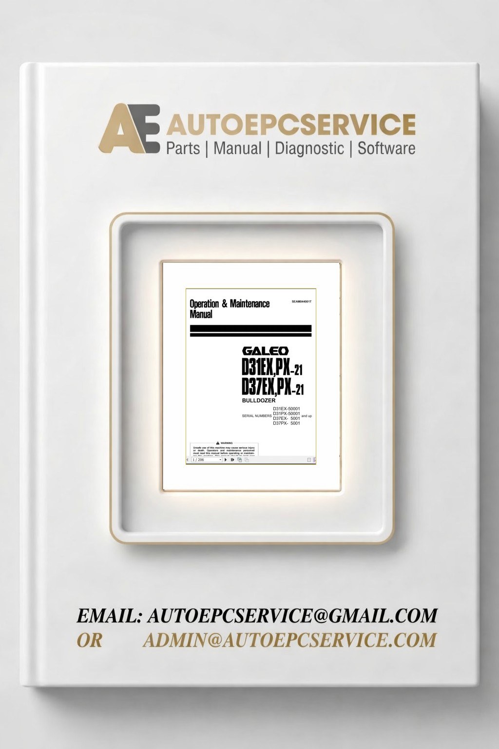 Komatsu Bulldozer D31EX 50001 D37PX 50001 and up Operation Maintenance Manual SEAM044001T 1 Download