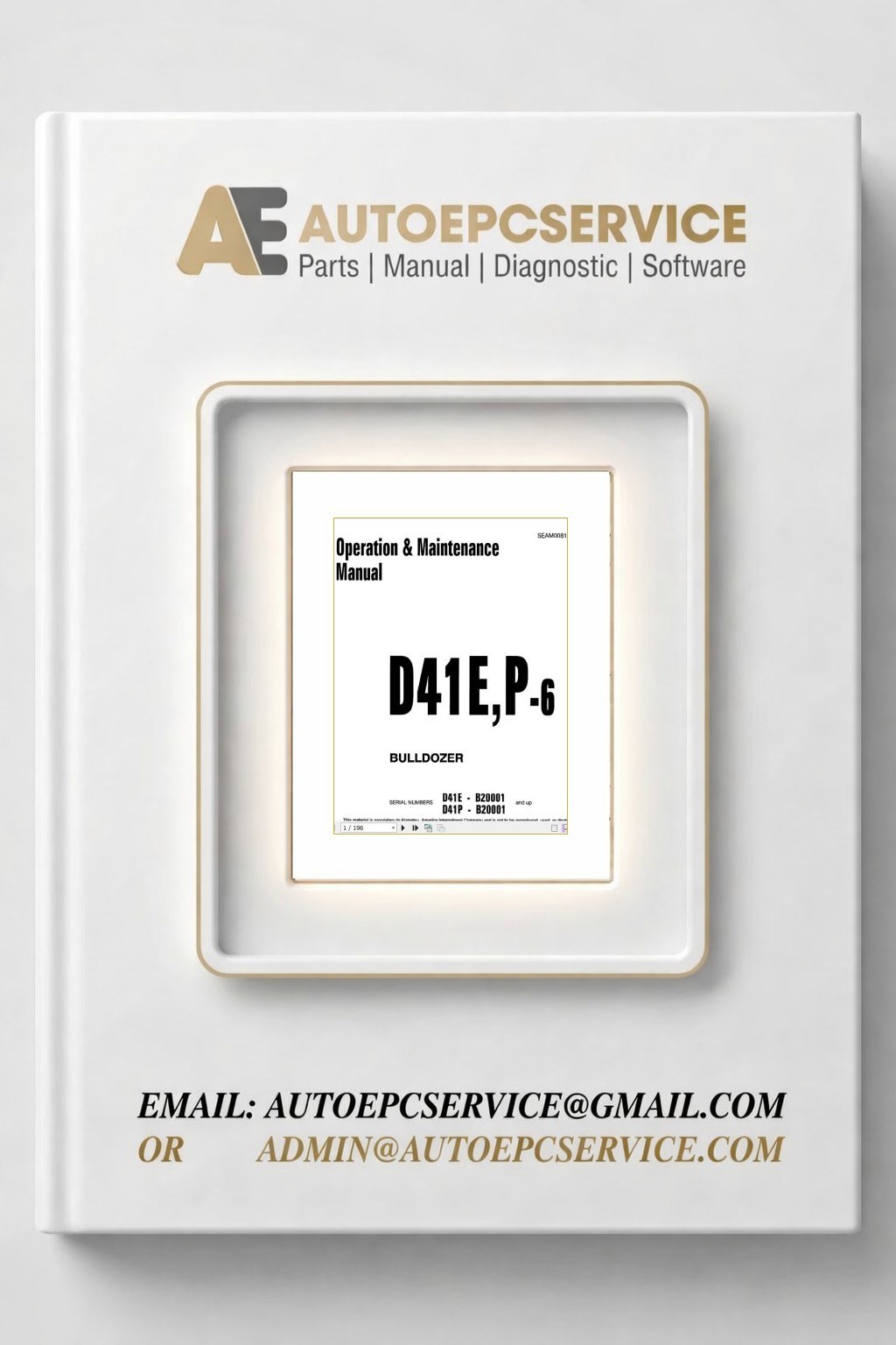 Komatsu Bulldozer D41E P 6 B20001 and up Operator Maintenance Manual EN SEAM008101 1 Download