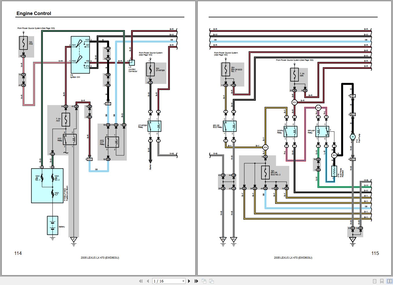 Lexus LX470 2000-2007 Electrical Wiring Diagram