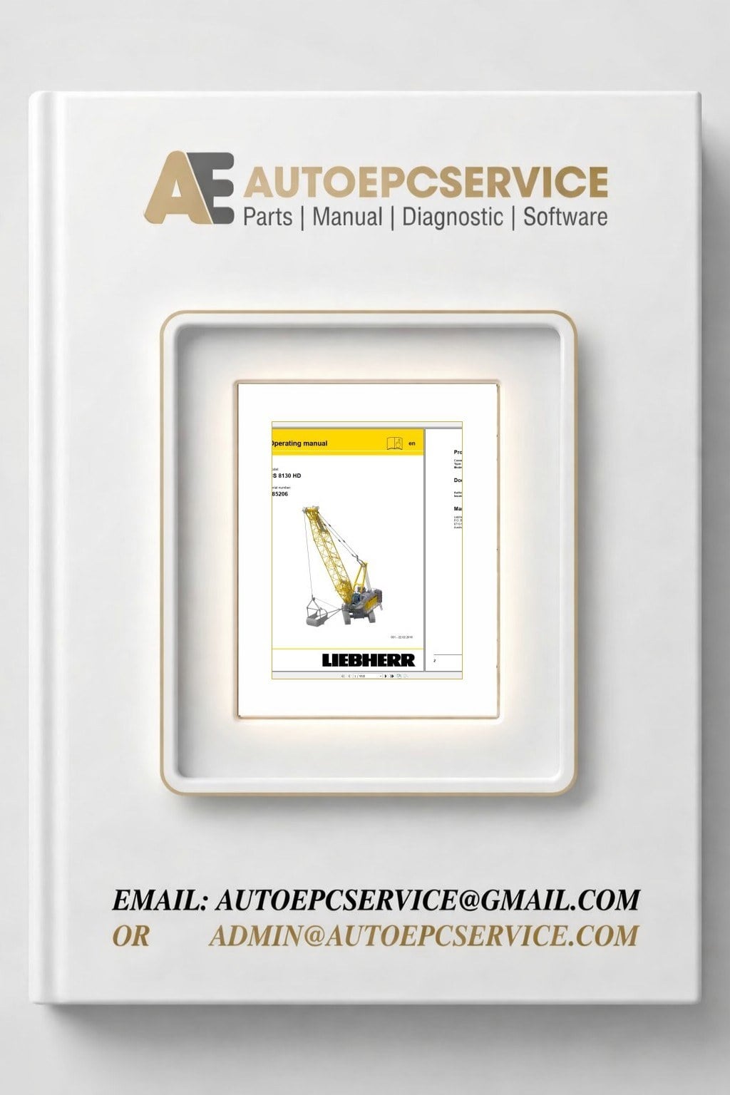 Liebherr Crane HS 8130 HD 185206 Operating Manual Technical Information Spare Parts Catalog EN DE 1 Download